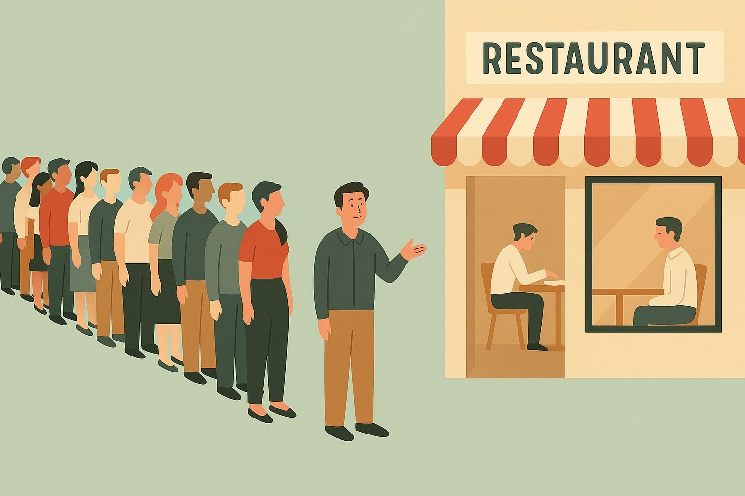 Commande mobile sur smartphone dans un restaurant moderne